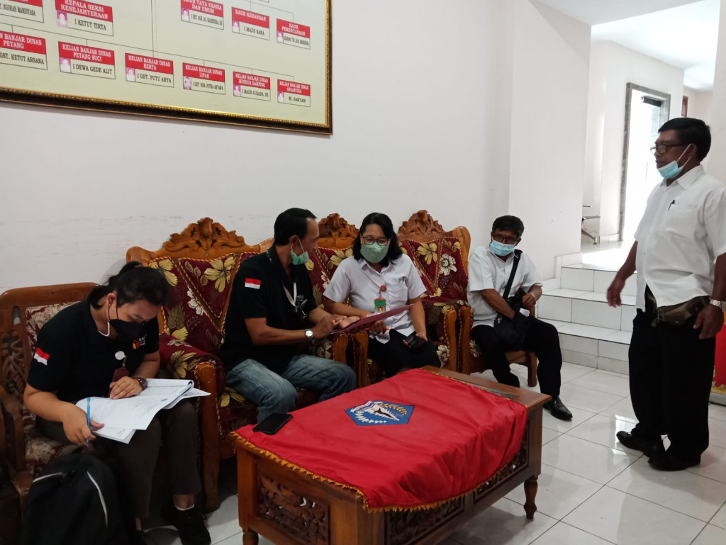 Koordinasi Tentang Uji Petik Data Pemilih Baru,dari Team Bawaslu Kabupaten Badung